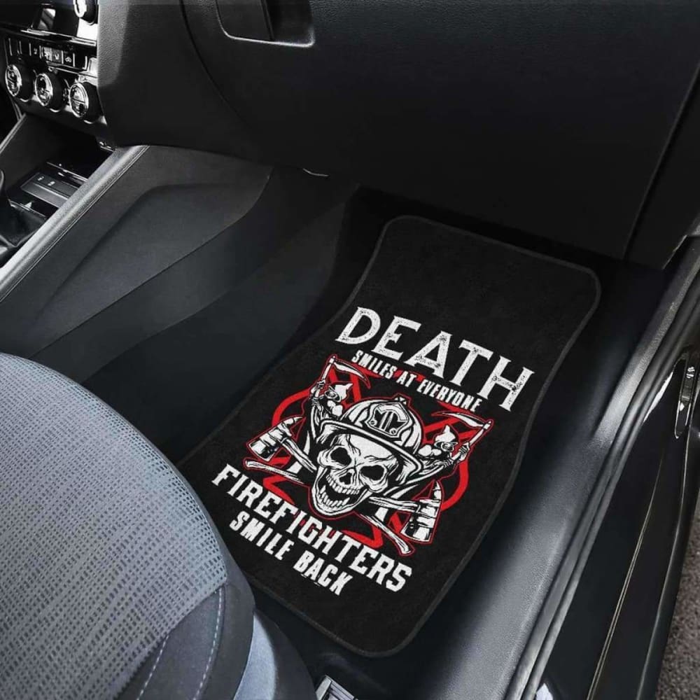 Firefighter Front And Back Car Mats Set Of