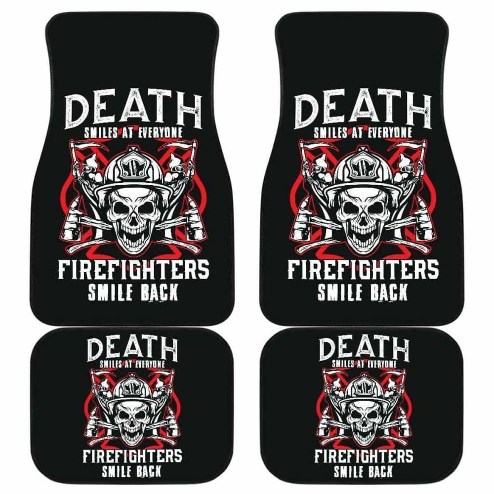 Firefighter Front And Back Car Mats Set Of