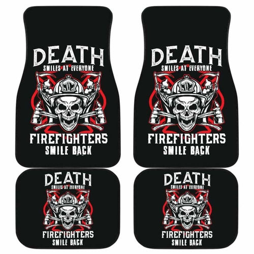 Firefighter Front And Back Car Mats Set Of