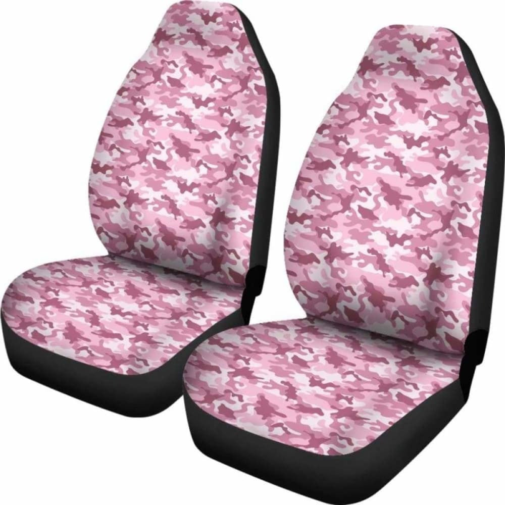 Blush Rose Pink And Mauve Camouflage Car Seat Covers