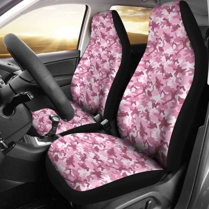 Blush Rose Pink And Mauve Camouflage Car Seat Covers
