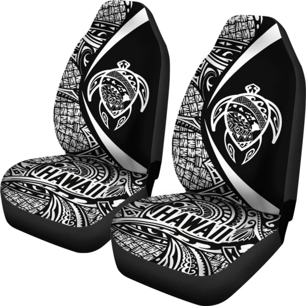 Hawaii Turtle Map Polynesian Car Seat Covers - White - Best Look - New