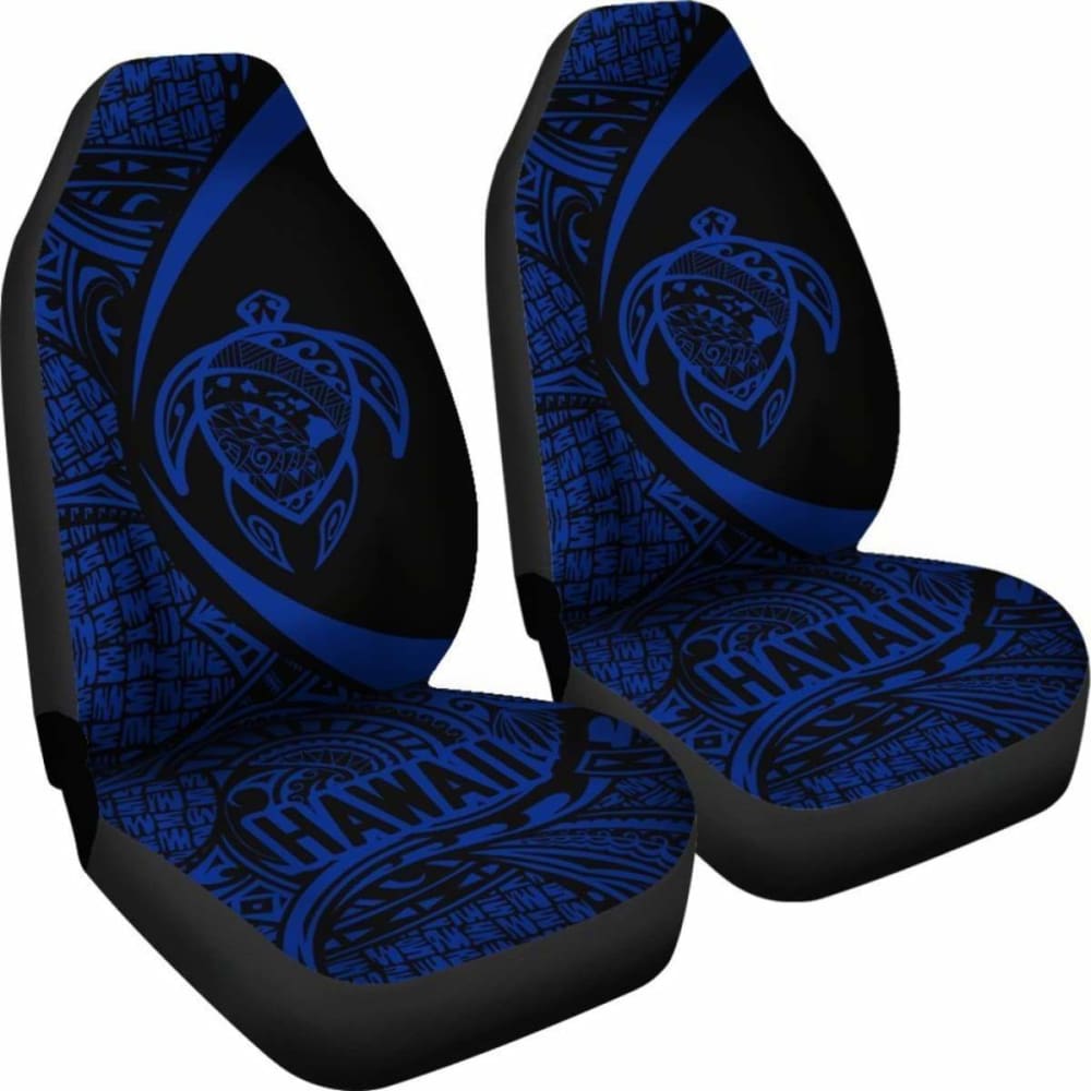 Hawaii Turtle Map Polynesian Car Seat Covers - Blue - Best Look - New