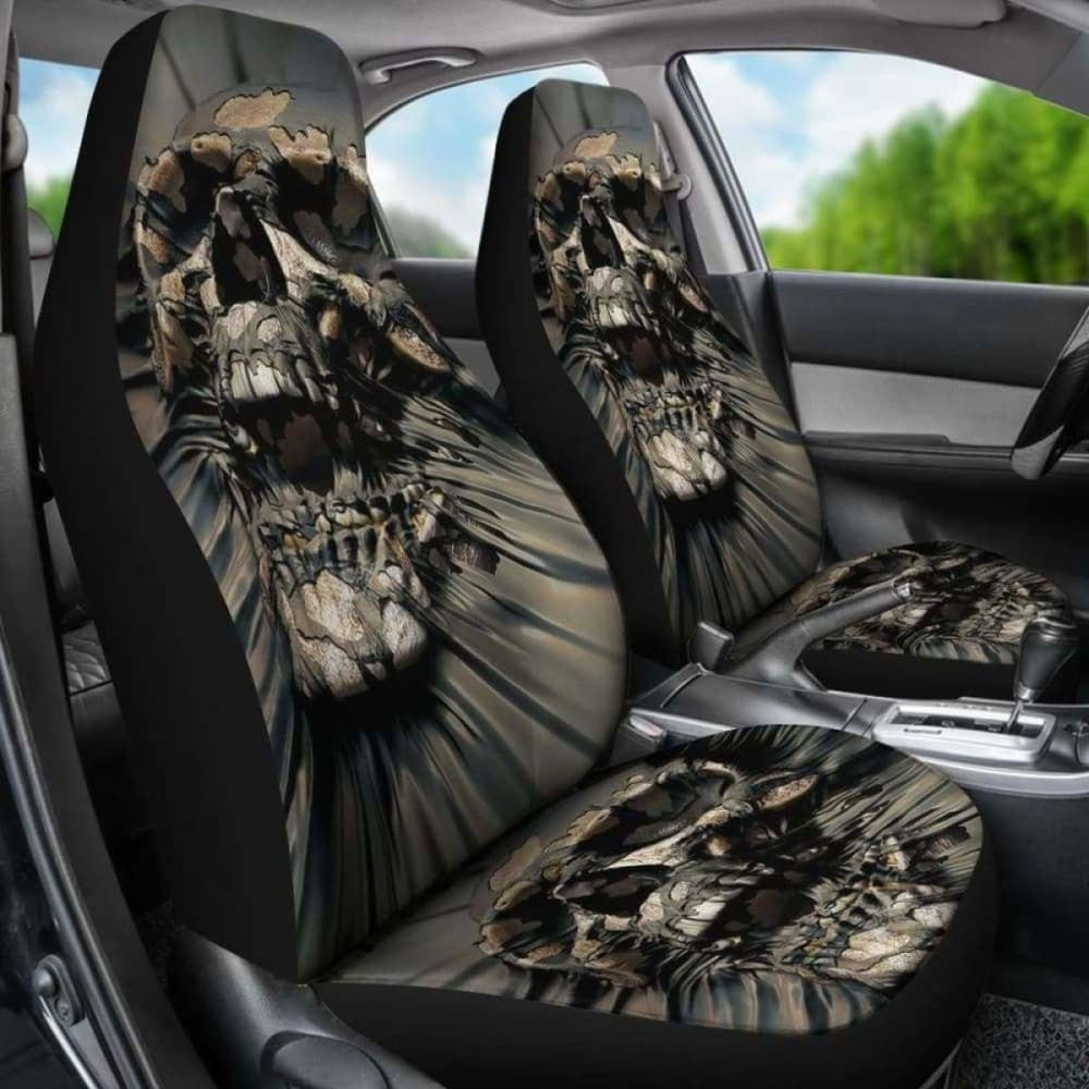 Set Pcs Gothic Skull Car Seat Covers