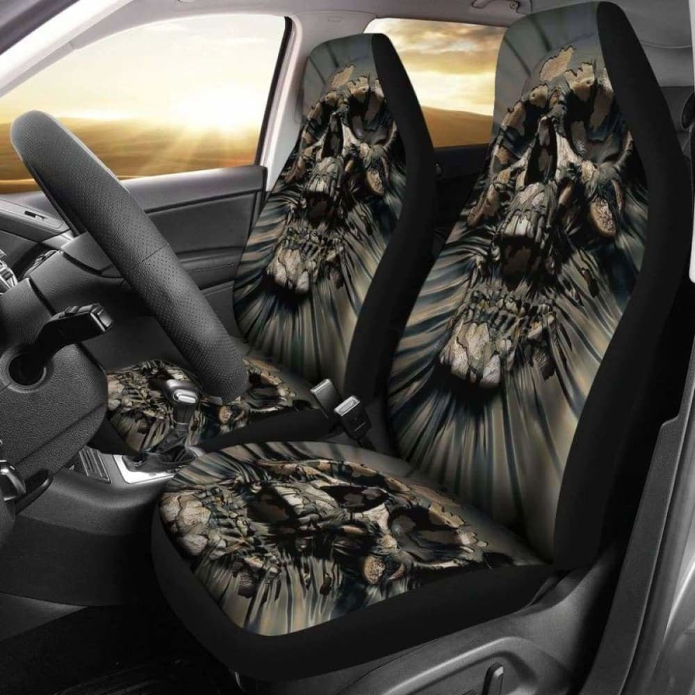 Set Pcs Gothic Skull Car Seat Covers