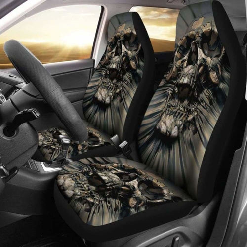 Set Pcs Gothic Skull Car Seat Covers