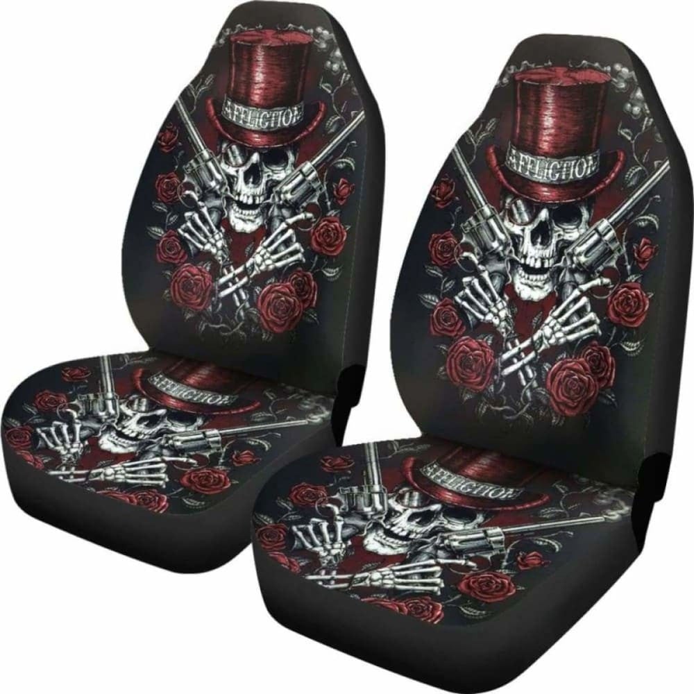 Set Pcs Gothic Skull Car Seat Covers