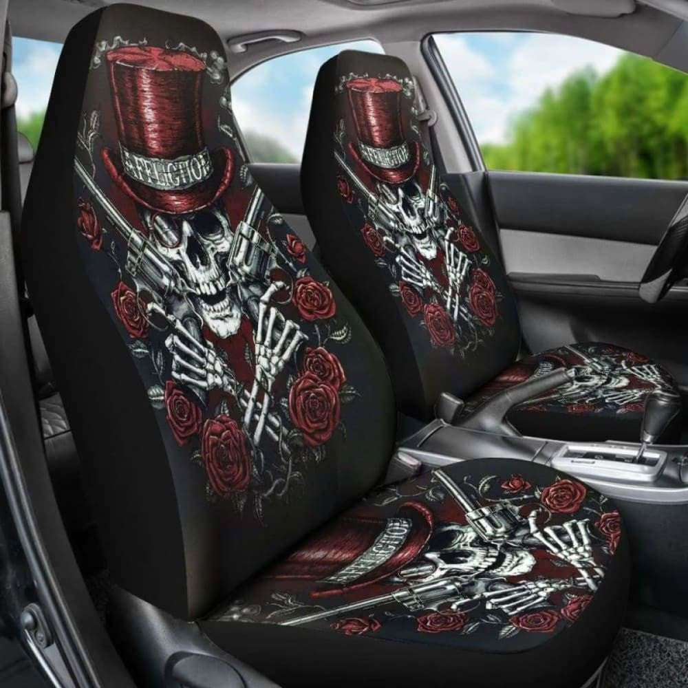 Set Pcs Gothic Skull Car Seat Covers