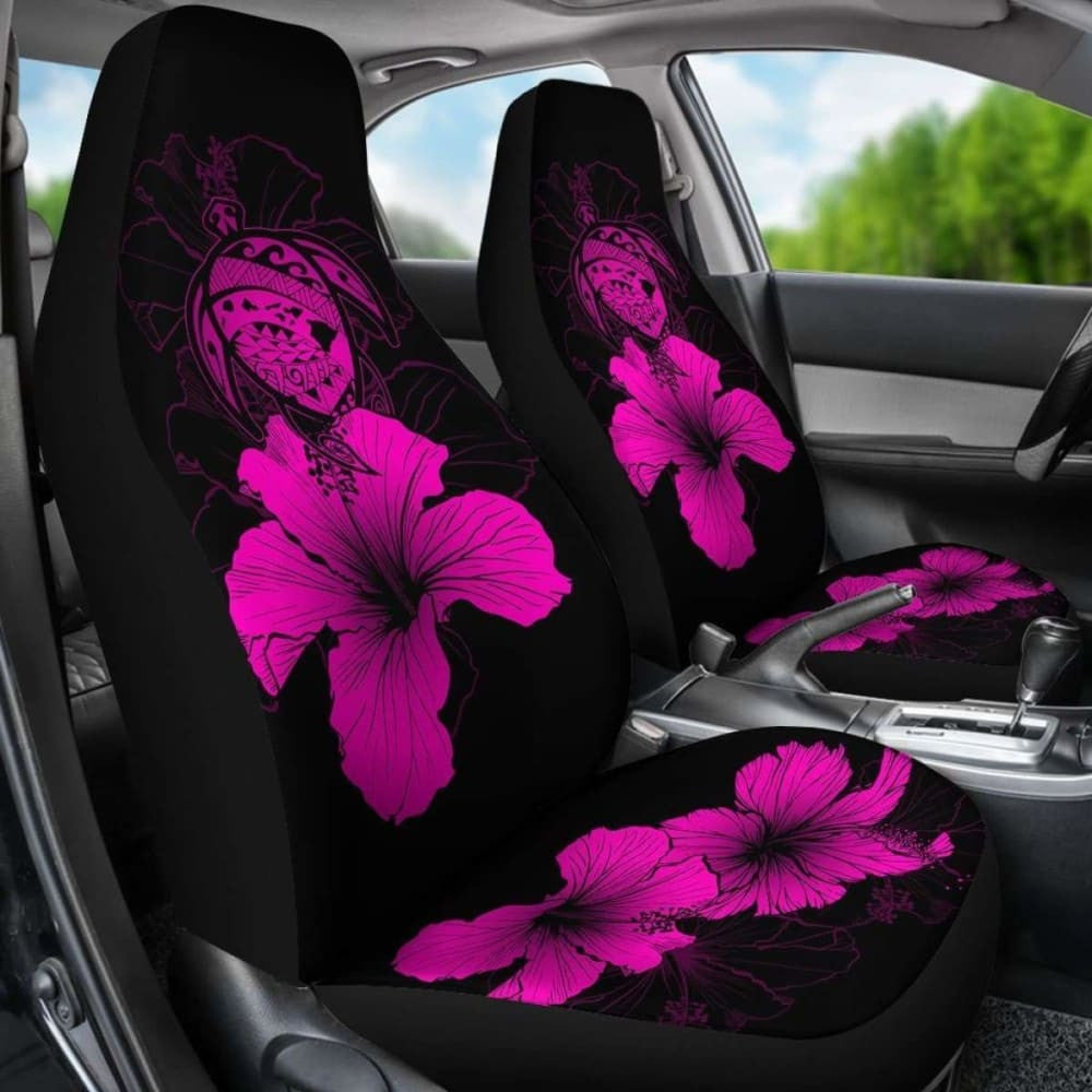 Hawaii Hibiscus Car Seat Cover - Turtle Map - Pink - New