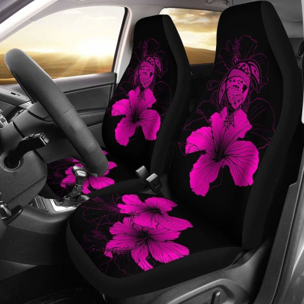 Hawaii Hibiscus Car Seat Cover - Turtle Map - Pink - New