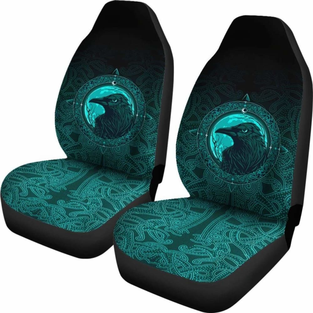 Ethnic Odin Raven Cyan Car Seat Covers