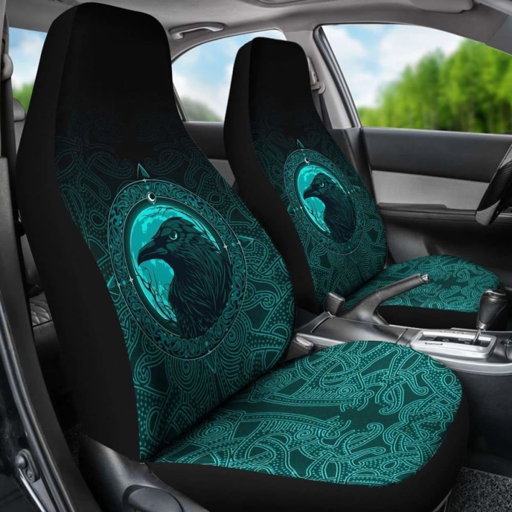Ethnic Odin Raven Cyan Car Seat Covers