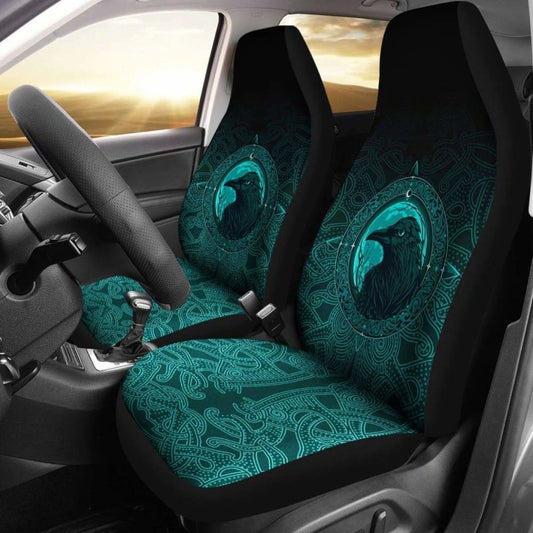 Ethnic Odin Raven Cyan Car Seat Covers