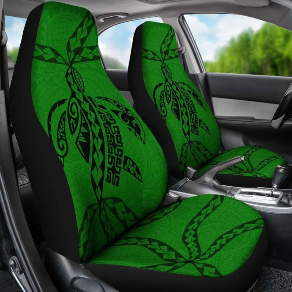 Polynesian Car Seat Covers - Polynesian Tattoo Green - Amazing