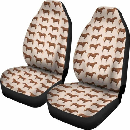 Brown Horses Car Seat Cover