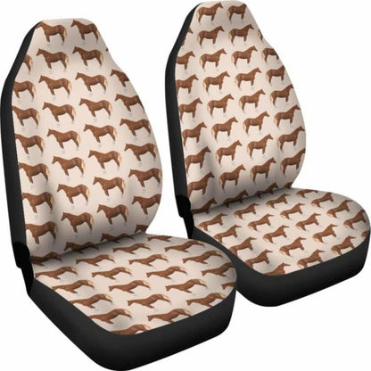 Brown Horses Car Seat Cover