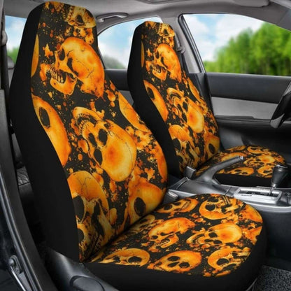 Set Skull Car Seat Cover Skulls