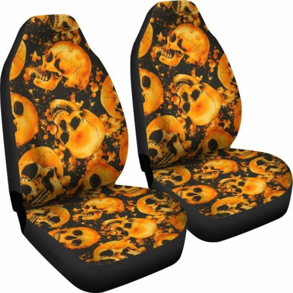 Set Skull Car Seat Cover Skulls