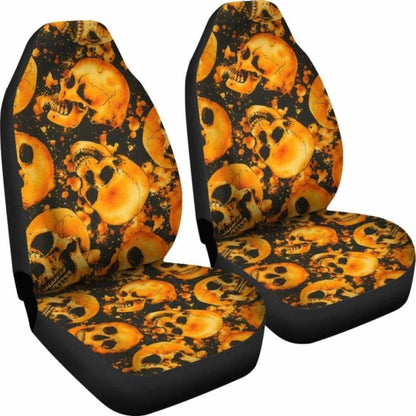 Set Skull Car Seat Cover Skulls