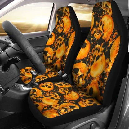 Set Skull Car Seat Cover Skulls