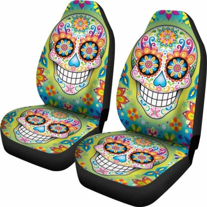 Set Pcs Sugar Skullgothic Skull Car Seat Covers