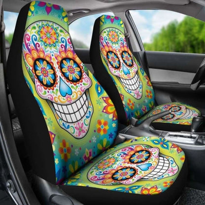 Set Pcs Sugar Skullgothic Skull Car Seat Covers