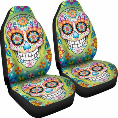 Set Pcs Sugar Skullgothic Skull Car Seat Covers