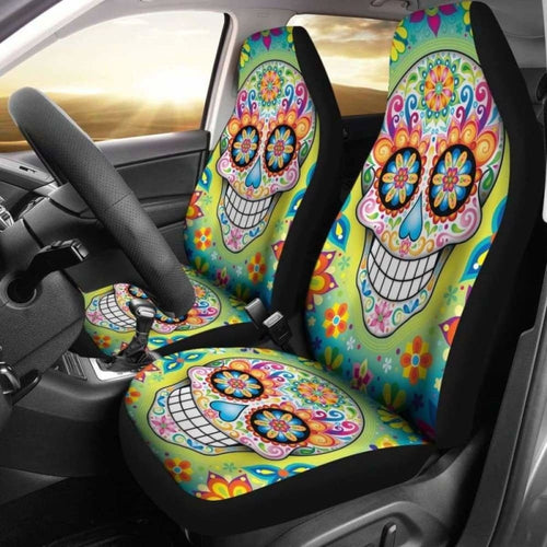Set Pcs Sugar Skullgothic Skull Car Seat Covers