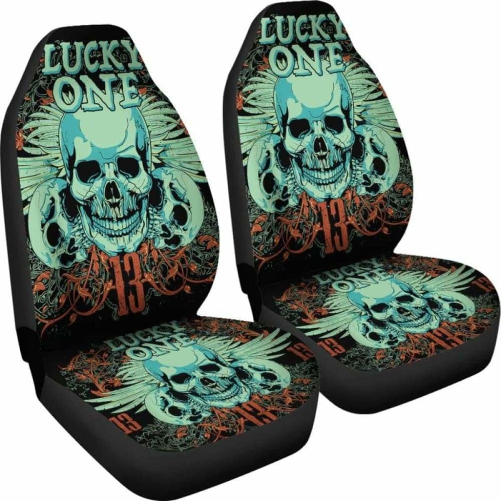 Set Pcs Lucky One Skull Seat Cover Sugar Skulls