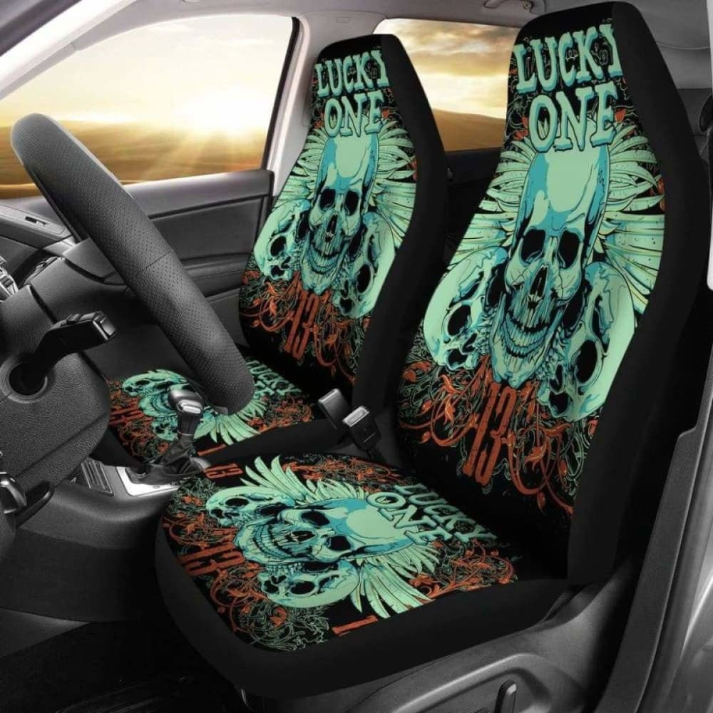Set Pcs Lucky One Skull Seat Cover Sugar Skulls