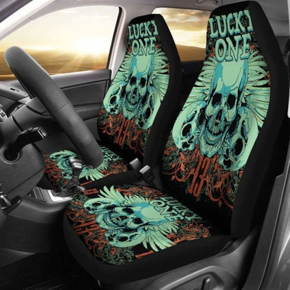 Set Pcs Lucky One Skull Seat Cover Sugar Skulls