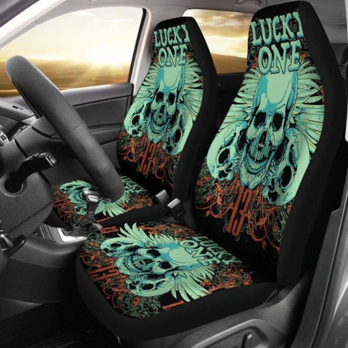 Set Pcs Lucky One Skull Seat Cover Sugar Skulls