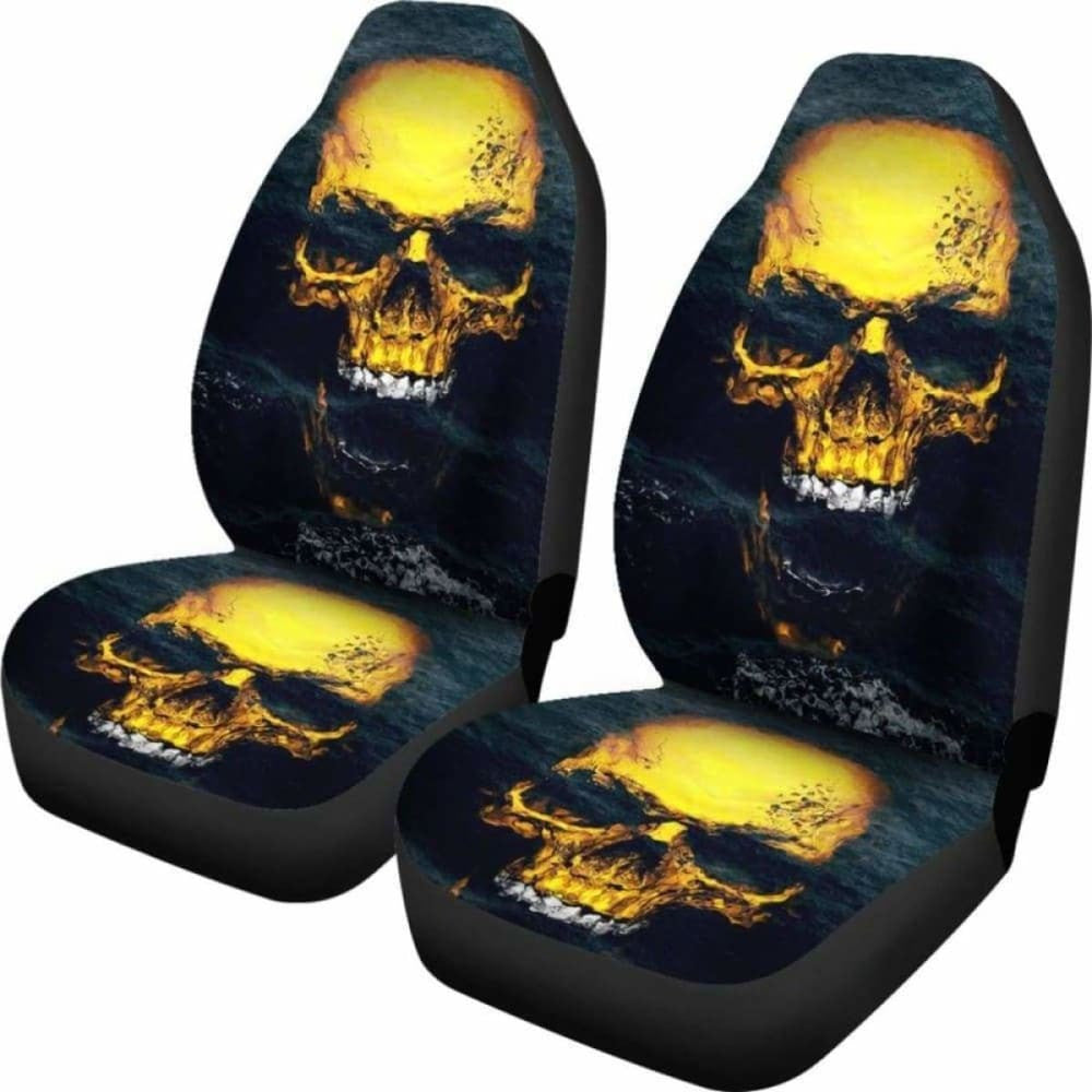 Set Pcs Gothic Skull Car Seat Covers