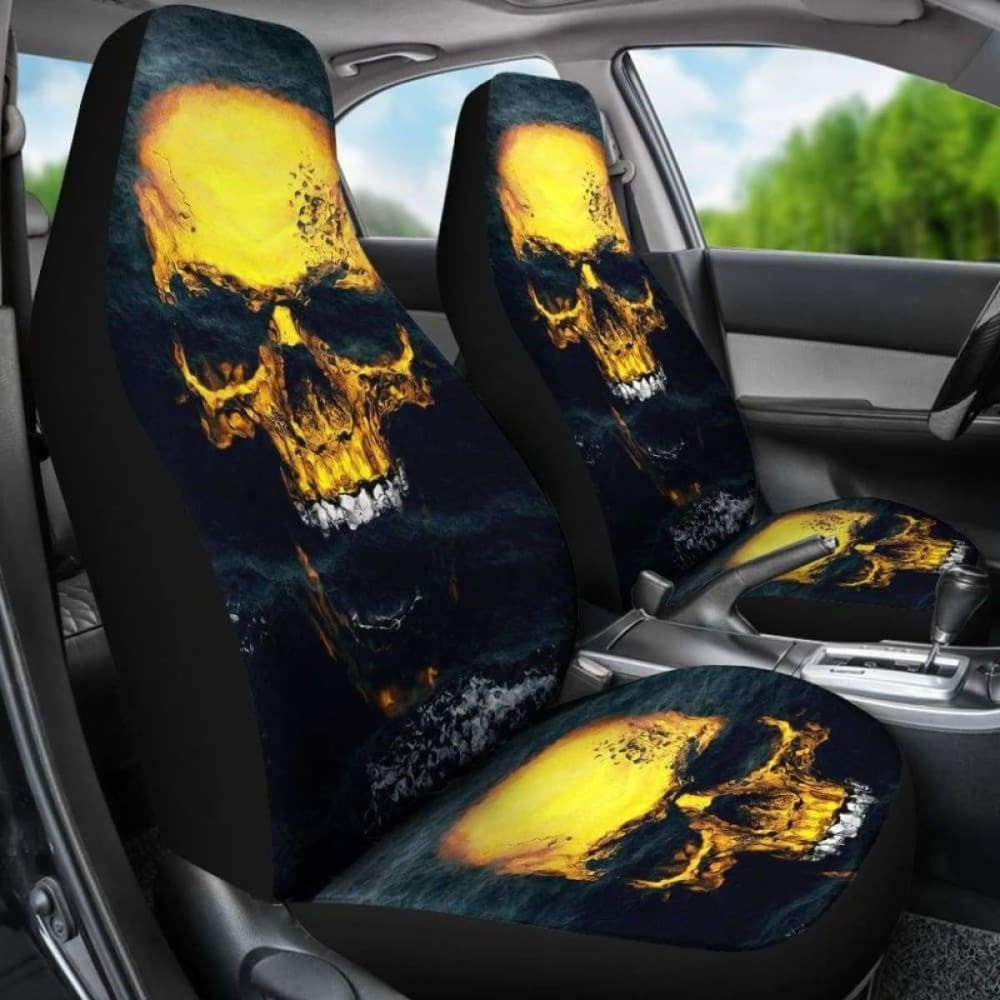 Set Pcs Gothic Skull Car Seat Covers