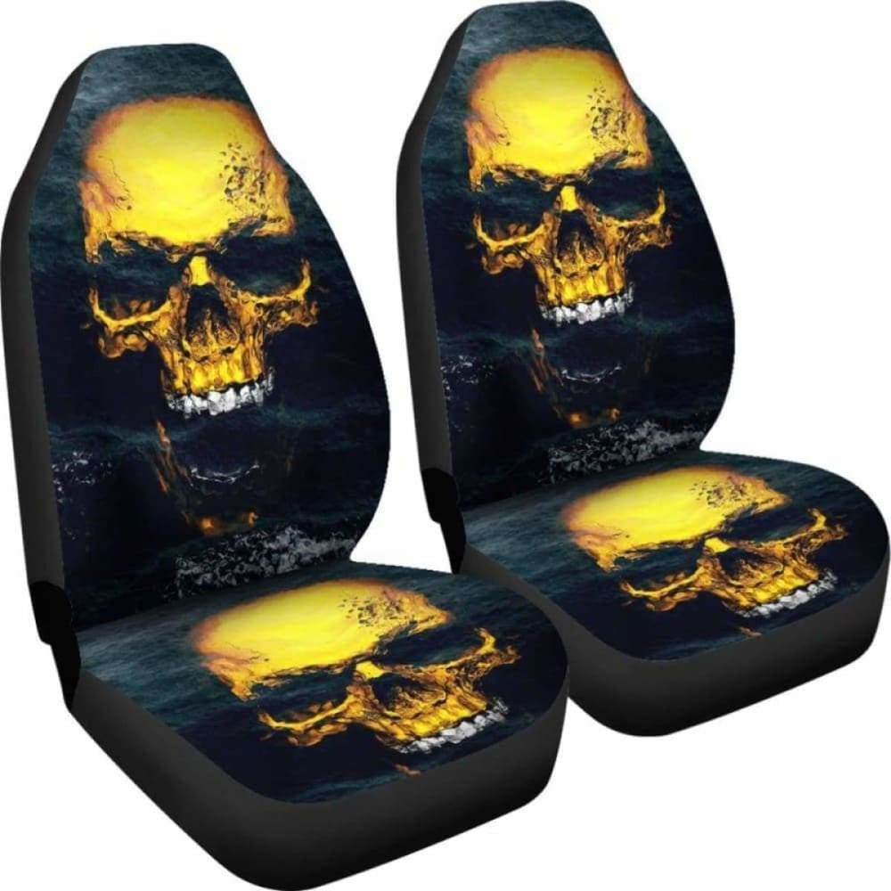 Set Pcs Gothic Skull Car Seat Covers