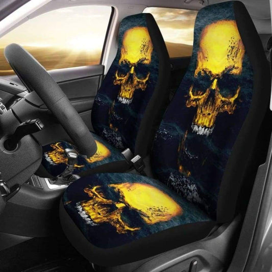 Set Pcs Gothic Skull Car Seat Covers