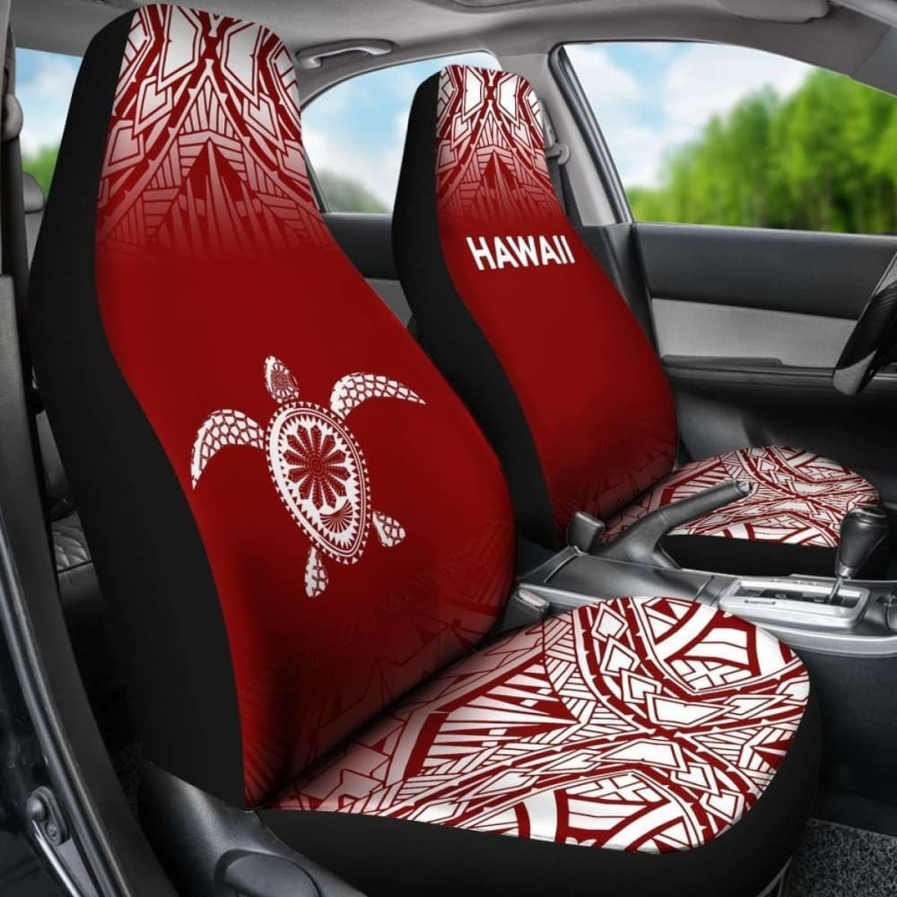 Polynesian Hawaii Turtle Car Seat Covers Fog Red New