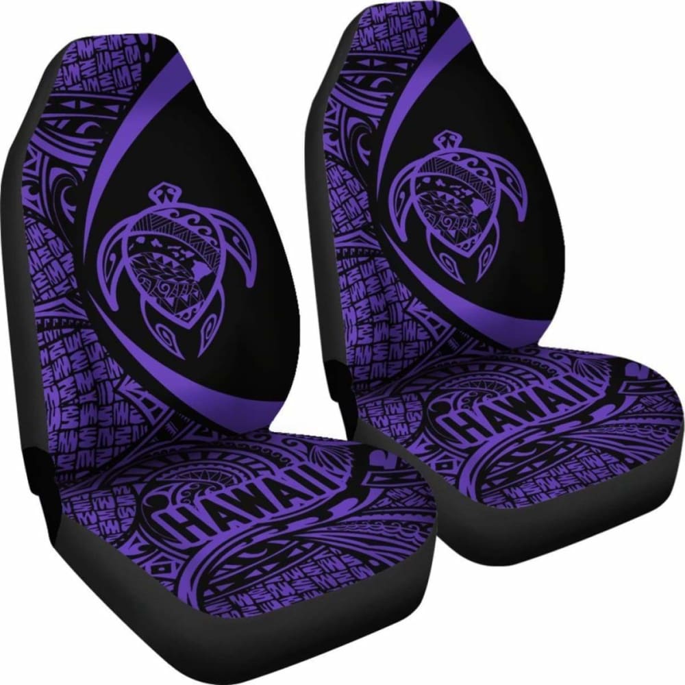 Hawaii Turtle Map Polynesian Car Seat Covers - Purple - Best Look - New