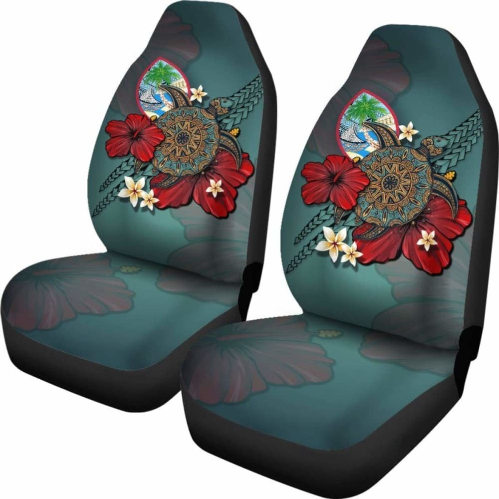 Guam Car Seat Covers Blue Turtle Tribal Amazing