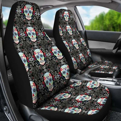Set Of Pcs Sugar Skull Car Seat Covers
