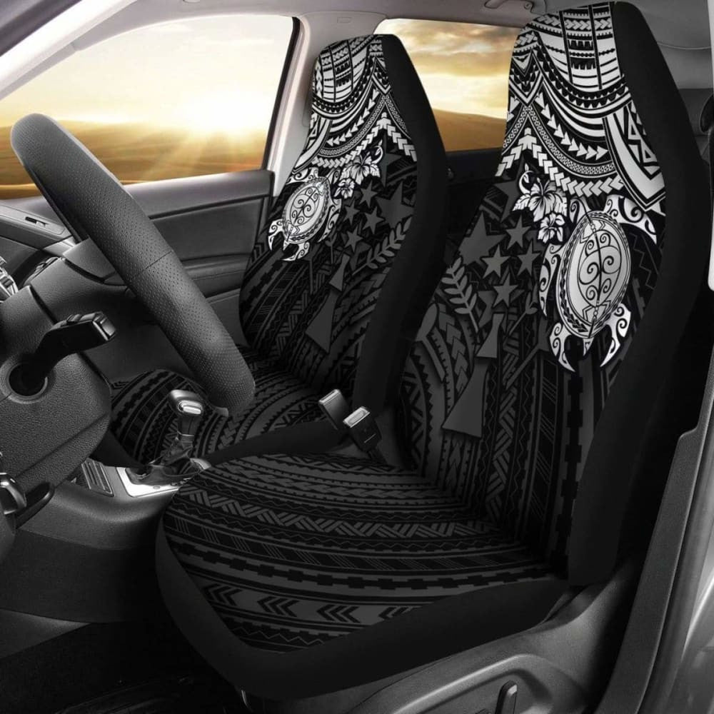 Kosrae Polynesian Car Seat Covers - White Turtle - Amazing
