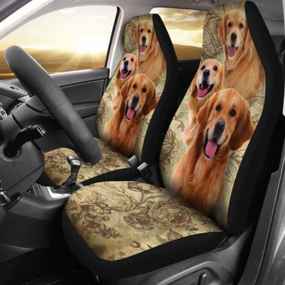 Golden Retriever Dogs Pets Car Seat Covers