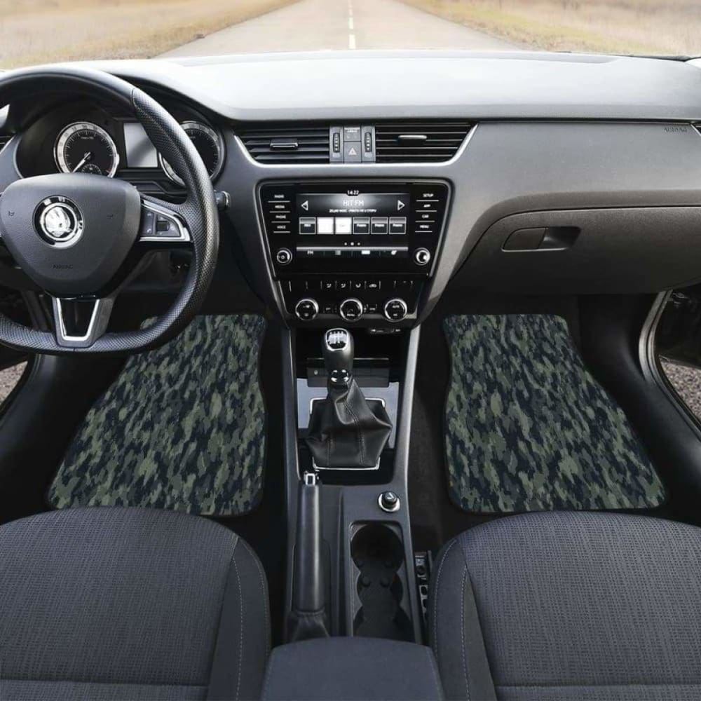 Forest Camouflage Front And Back Car Mats