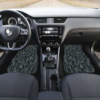 Forest Camouflage Front And Back Car Mats