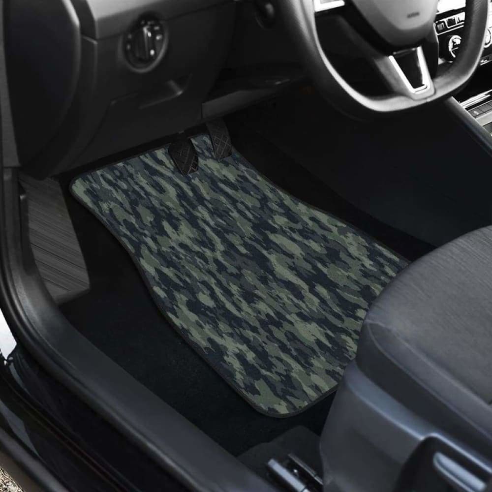 Forest Camouflage Front And Back Car Mats