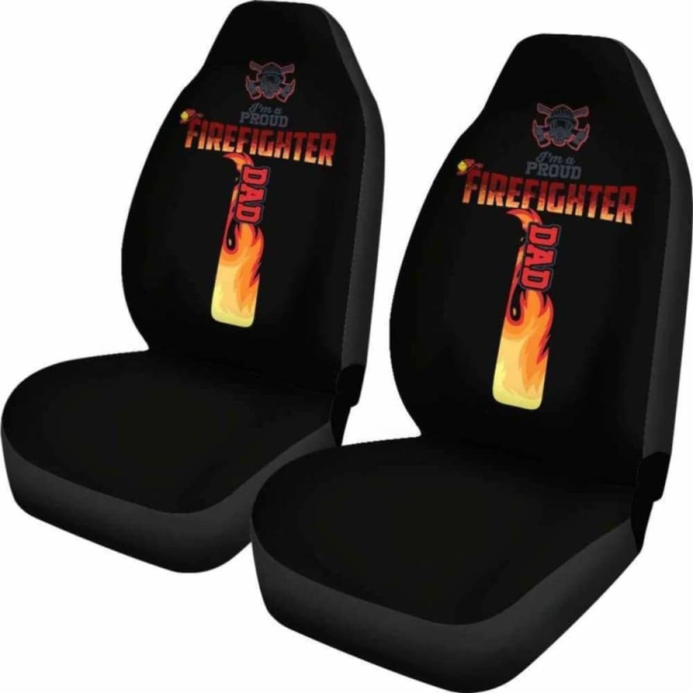 Firefighter Dad Christian Cross Car Seat Covers