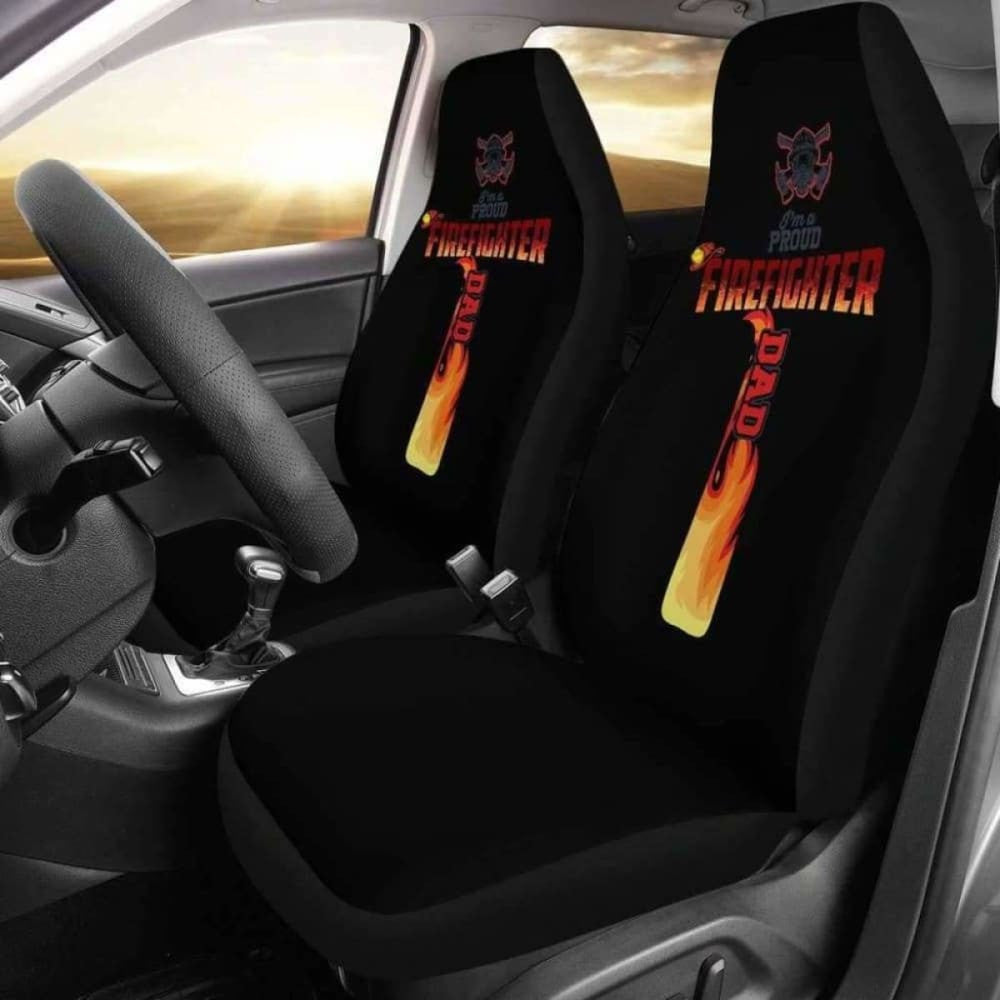 Firefighter Dad Christian Cross Car Seat Covers