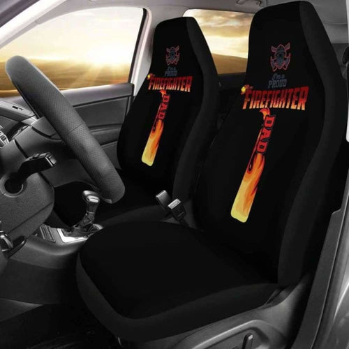 Firefighter Dad Christian Cross Car Seat Covers