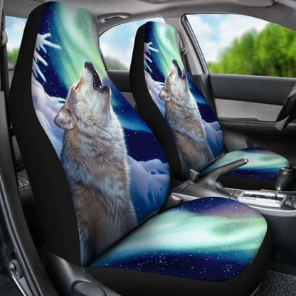 Car Seat Covers Wolf Holy Night