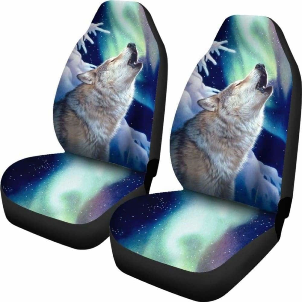 Car Seat Covers Wolf Holy Night